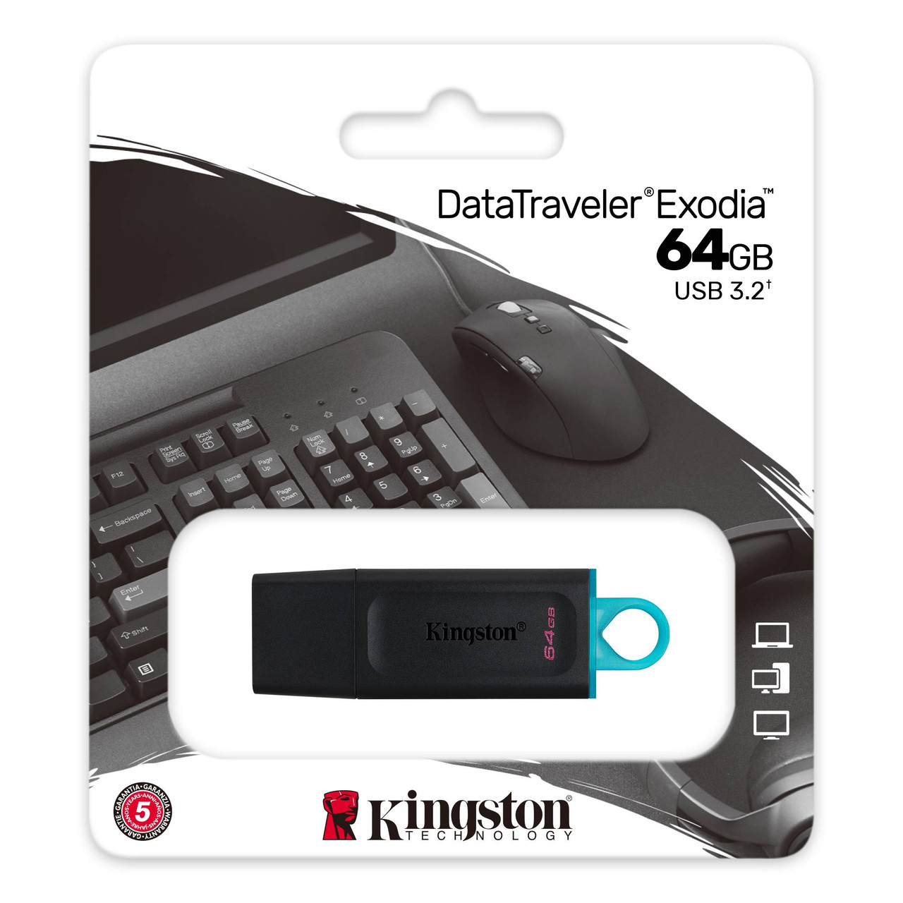 Kingston 64 GB Exodia USB 3.2 Gen1 DTX/64GB Flash Bellek