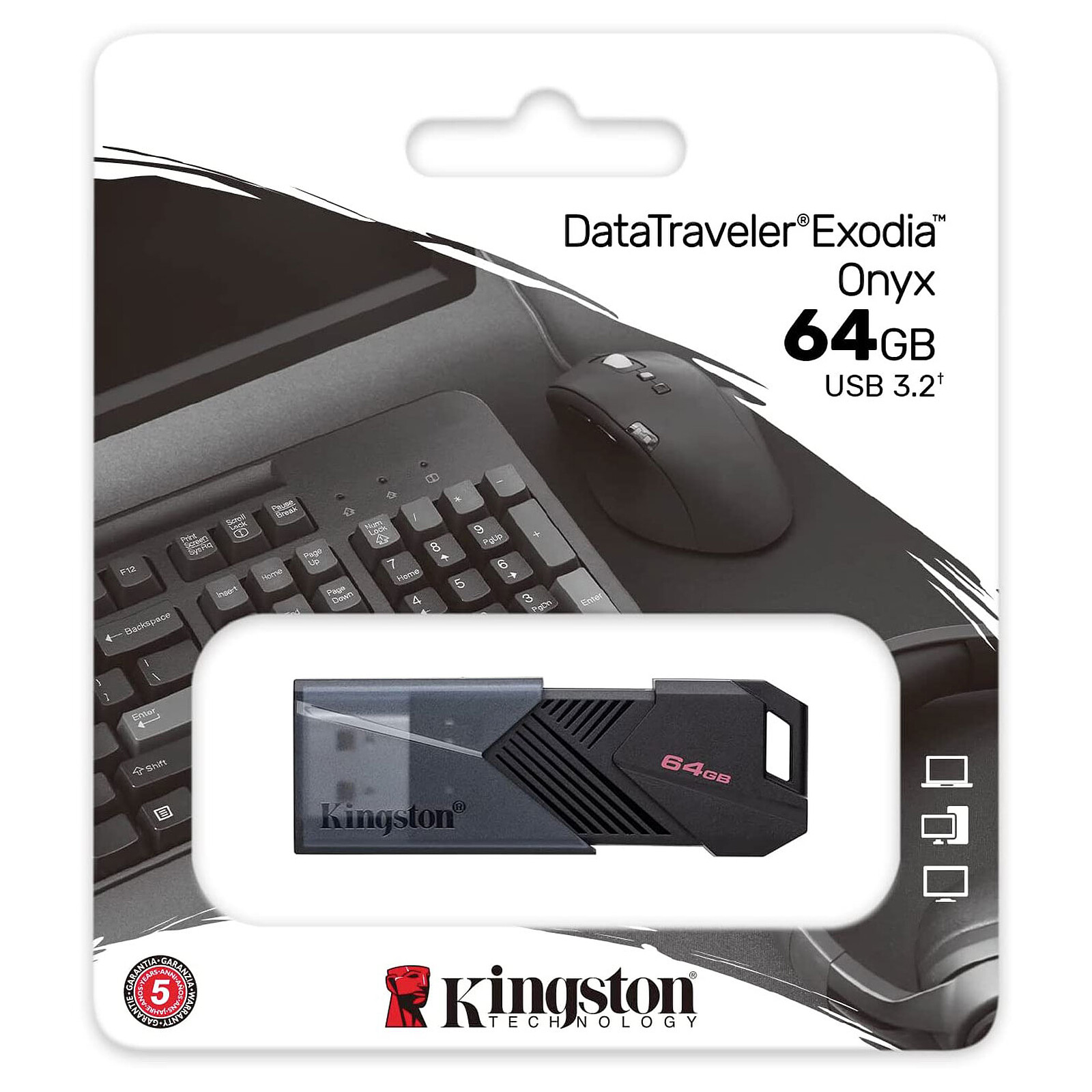 Kingston 64 GB Exodia Onyx USB 3.2 DTXON/64GB Flash Bellek